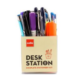 Cello Desk Station | 23 Stationery items & 1 pen stand | Dealsmagnet.com